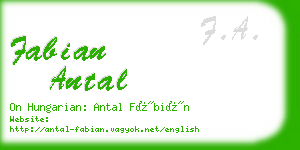 fabian antal business card